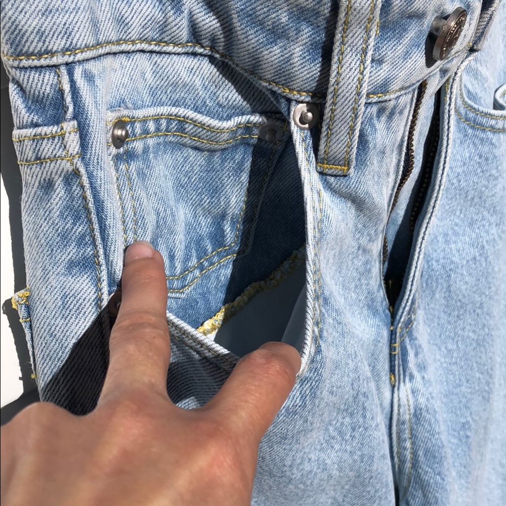 Princess Polly Blue High Rise Jeans with Classic Stitching NWT - Picture 8 of 13